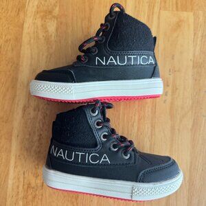 Nautica Titan Toddler boots sz 5 US black drawstring snowboots